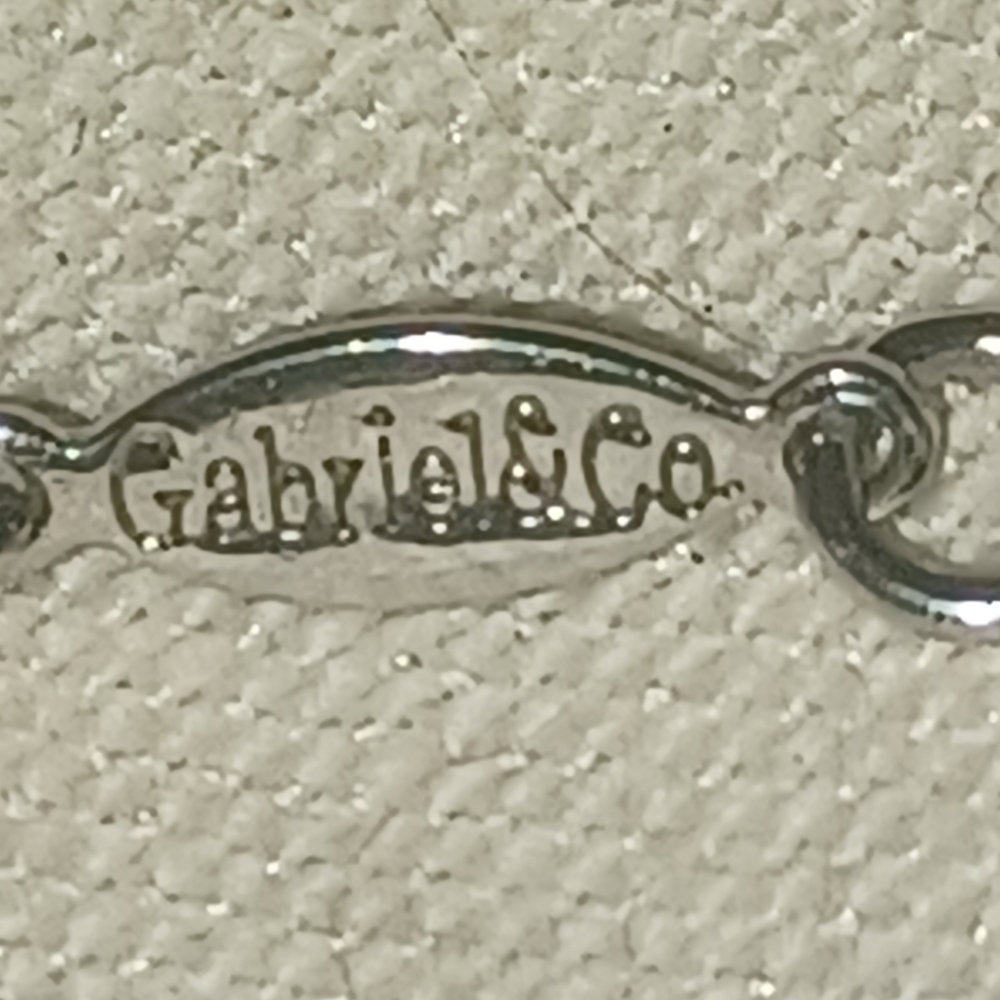 Gabriel & Co. Sterling Silver & 18k Station Necklace, 18 Inches - Picture 8 of 8